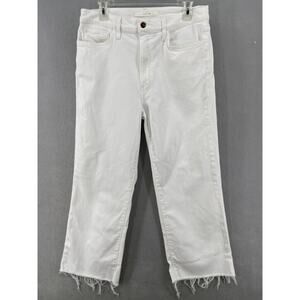 New Joe's Jeans Womens Sz 31 Vintage Stretch‎ White Blake Crop Wide-Leg Pants